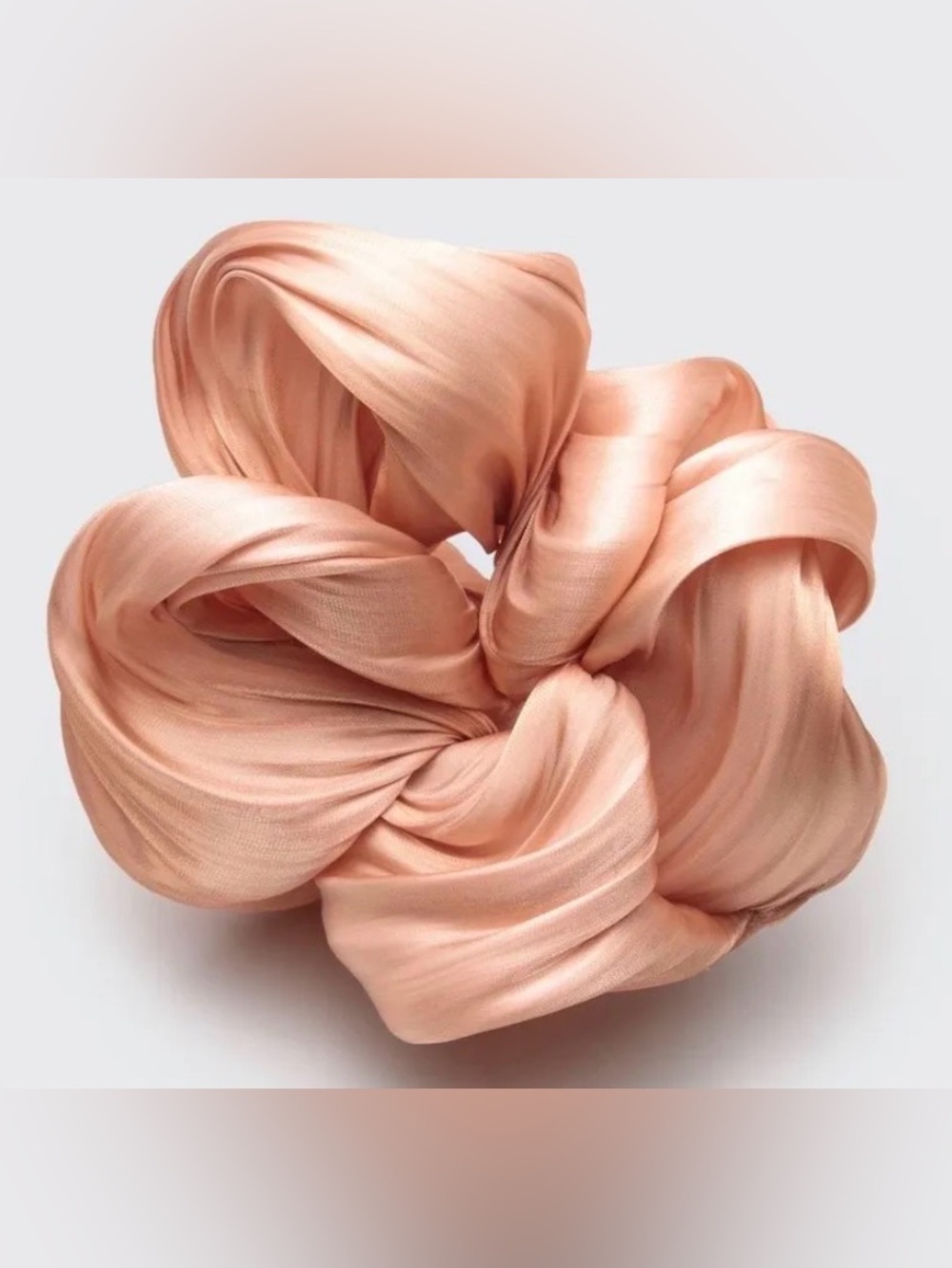 Kitsch Two Textured Dinner Scrunchies in Peach